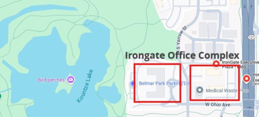 Map of Irongate Office Complex location