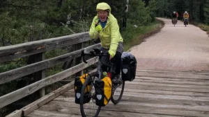 Man riding a bike