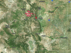 Map of Colorado with "no impact here" pointing to Lakewood