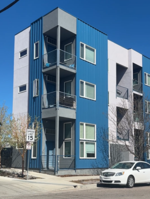 Sheridan Lofts, three story, high density apartments