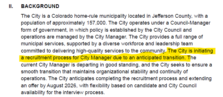 Lakewood City Manager Retiring