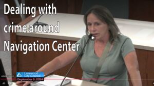 woman speaking at public comment