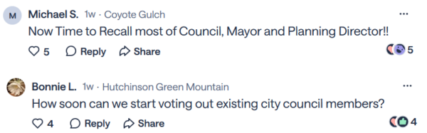 "How soon can we start voting out existing city council members?" Reply "I hate that this website platforms people with a lot of time on their hands."