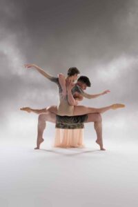 Male and female dancer in pose